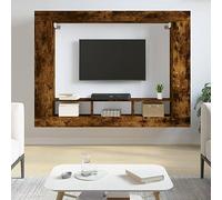 HETFTJN Mobile Porta TV Moderno per Soggiorno in Legno Multistrato Rovere Fumo Dimensioni 152x22x113 cm con Ampio Spazio Conservazione e Montaggio a Parete Design Pratico