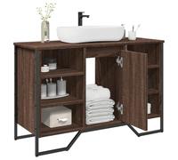HETFTJN Mobile sottolavabo, 91 x 35 x 60 cm, in legno di rovere massiccio, con supporto a parete, design salvaspazio, per bagno degli ospiti e piccoli bagni