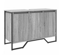 HETFTJN Mobile sottolavabo grigio sonoma, 91 x 35 x 60 cm, mobile da bagno in legno moderno, con foro per sifone e spazio per utensili da bagno