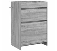 HETFTJN Mobile Sottolavello Bagno Grigio Sonoma 56x37,5x81 cm | Mobiletto salvaspazio da interno con capienti cassetti per organizzare accessori e cosmetici nel tuo ambiente bagno.