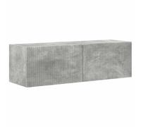 HETFTJN Mobile TV da Parete Sospeso Calcestruzzo, Porta TV 98x31x29,5 cm | Ideale per ottimizzare lo spazio nel soggiorno, offre un design moderno e scomparti per dispositivi multimediali.