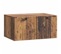HETFTJN Mobile TV da Parete Sospeso Legno Ingegnerizzato Antico 59,5 cm | Mobiletto salvaspazio per soggiorno con ante a ribalta per riordinare decoder, console e accessori multimediali.