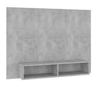 HETFTJN Mobile TV Grigio Cemento 120x23,5x90 cm in Legno Multistrato | Mobiletto moderno con vani a giorno ideale per organizzare dispositivi e decorazioni nel soggiorno o studio.