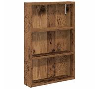 HETFTJN Mobiletto Bagno a Muro con Ripiani Legno Vecchio 40x10x60,5 cm