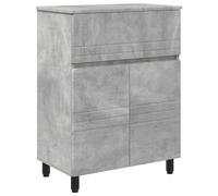 HETFTJN Mobiletto Bagno Multiuso Grigio Cemento 60 x 35 x 80 cm | Mobile autoportante per il bagno con finitura effetto cemento, montaggio della porta reversibile e struttura salvaspazio.