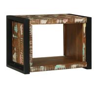 HETFTJN Mobiletto Bagno Salvaspazio Stretto in Legno Massello Recuperato Cubo da Parete 55x35x40 cm Marrone Design Rustico per Spazi Ridotti