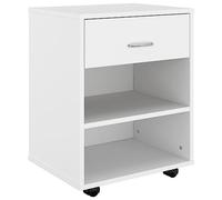 HETFTJN Mobiletto con Ruote Bianco 46x36x59 cm Porta Stampante Ufficio