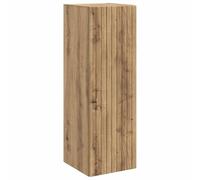 HETFTJN Mobiletto da Bagno a Muro Rovere Artigianale 33x34,5x60 cm