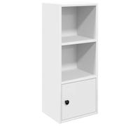 HETFTJN Mobiletto Multiuso Libreria Scaffale Mensole Scaffali Libreria - Libreria Bianca 31x24x77 cm in Legno Multistrato per Ingresso Cucina Camera Da Letto Ufficio