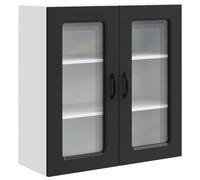 HETFTJN Mobiletto Pensile Cucina a Parete Nero 80 x 31 x 80 cm | Ottimizza lo spazio in cucina e sala da pranzo con 2 ante e 3 ripiani interni. Struttura robusta con capacità fino a 60 kg.