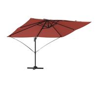 HETFTJN Ombrellone a Braccio da Giardino Terracotta 351x250 cm Alluminio