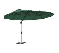 HETFTJN Ombrellone da Giardino Inclinabile 372x198 cm Verde