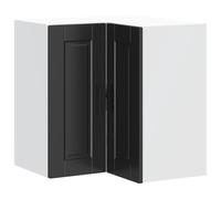 HETFTJN Pensile Angolare Cucina Mobile Salvaspazio Nero 57x57x60cm | Ottimizza gli angoli inutilizzati in cucina con una struttura a parete robusta e capiente fino a 70 kg di carico.