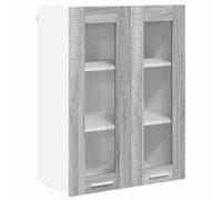 HETFTJN Pensile Sonoma grigio 60 x 31 x 80 cm, in legno con 2 ante, design moderno, robusto e durevole, per cucina, corridoio, cucina