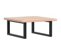 HETFTJN Piano lavabo con supporto 50 x 50 cm rovere massiccio acciaio nero design moderno robusto e durevole con portata di 100 kg per piccoli bagni
