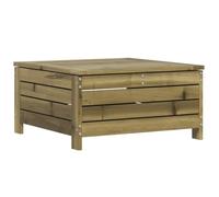HETFTJN Poggiapiedi da Giardino Modulare in Pino con Cuscino 62cm | Ottomana versatile per terrazzo e patio usabile come tavolino da esterno con spazio contenitore sotto la seduta.