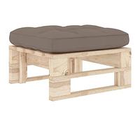 HETFTJN Poggiapiedi da Giardino Pallet in Legno con Cuscino 60x60 cm | Modulo versatile da esterno e salotto, ideale come seduta o tavolino per creare la tua area relax sul terrazzo.