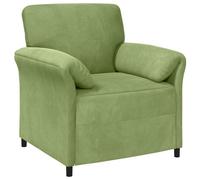 HETFTJN Poltrona Divano 1 Posto in Velluto Verde Chiaro 88x83x95 cm