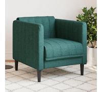 HETFTJN Poltrona in tessuto verde scuro 69 x 76,5 x 74,5 cm Design moderno e confortevole con schiuma spessa imbottita, fodera in tessuto 100% poliestere per divano piccolo, salotto e poltrona da