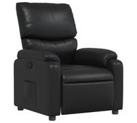 HETFTJN Poltrona relax nera in similpelle, 75 x 99 x 99 cm, con schienale a 135°, salvaspazio, per soggiorno, camera da letto, ufficio, balcone