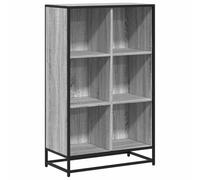 HETFTJN Porta Libro Libreria Scaffale Vetrina Soggiorno Moderna Libreria Design - Libreria Grigio Sonoma 65,5x33x107,5 cm in Legno Multistrato per Garage Ufficio Camera Da Letto Cucina