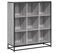 HETFTJN Porta Libro Libreria Scaffale Vetrina Soggiorno Moderna Libreria Design - Libreria Grigio Sonoma 97,5x33x107,5 cm Multistrato e Metallo per Garage Ufficio Camera Da Letto Cucina