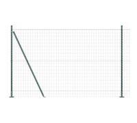 HETFTJN Recinzione a Rete in Acciaio PVC con Pali e Basi Verde 10x1,4 m | Barriera divisoria per esterni ideale per delimitare il giardino o la terrazza che offre montaggio versatile.