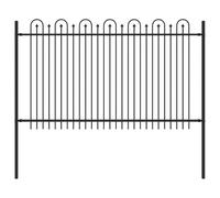 HETFTJN Recinzione ad Arco a Picchetto DRONTEN 200x166 cm Nero