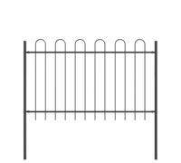 HETFTJN Recinzione da Giardino in Acciaio Grigio, 6 Pannelli 10,2x1,3m