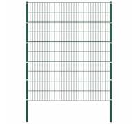 HETFTJN Recinzione Giardino con Pali 35 Pannelli 2D Ferro Verde 12x2 m