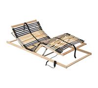 HETFTJN Rete elettrica a doghe da 100 x 200 cm, 42 listelli a molle, sistema a 7 zone, testata e pediera regolabili, telaio in legno di faggio/betulla, alimentata a motore per il massimo comfort