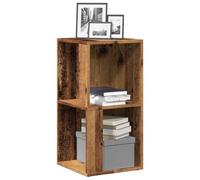 HETFTJN Scaffale angolare effetto legno antico, 33 x 33 x 67 cm, in legno con supporto a parete per soggiorno, ufficio e camera da letto