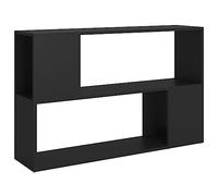 HETFTJN Scaffale Basso Comodino Credenza Cucina Mobiletto Salvaspazio Soggiorno - Libreria Nera 100x24x63 cm in Truciolato per Cucina Ufficio Camera Da Letto Salotto