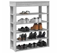 HETFTJN Scarpiera Grigio Sonoma Legno Multistrato Salvaspazio per Ingresso 80x30x98 cm con Ripiano e Mensole Organizer