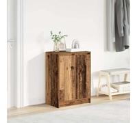 HETFTJN Scarpiera in Legno Antico Multistrato Portascarpe Salvaspazio con 2 Ante e 8 Ripiani per Ingresso Stabile e Facile da Pulire 57x34x76 cm