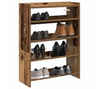 HETFTJN Scarpiera Legno Antico Portascarpe Salvaspazio 60x25x81 cm in Truciolato, Design Sottile Stabile per Ingresso Corridoio Anticamera Organizzatore Scarpe