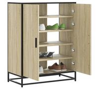 HETFTJN Scarpiera Legno Multistrato con Ante per Ingresso, Mobile Salvaspazio Rovere Sonoma 75x38x97,5 cm con Ripiano Superiore e 5 Scomparti