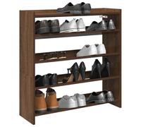 HETFTJN Scarpiera Salvaspazio in Legno Multistrato Rovere Marrone 80x25x81 cm con Piano Superiore per Ingresso Corridoio Anticamera Organizzatore Scarpe