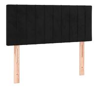 HETFTJN Schienale Letto Testiera Letto Una Piazza E Mezza Testiera Letto Testiera Letto Singolo - Testiera Nera 80x5x78/88 cm in Velluto per Salone Soggiorno Camera Degli Ospiti Dormitorio