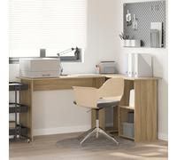 HETFTJN Scrivania Computer per Ufficio Casa con Finitura Rovere di Sonoma Beige, Design Moderno Salvaspazio Rettangolare 150x55 cm, Due Piani per Organizzazione Ordinate per Ambiente Domestico