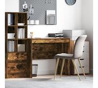 HETFTJN Scrivania per Computer in Legno Ingegnerizzato Rovere Affumicato Piccola Salvaspazio con Cassetto Design Minimalista per Ufficio Domestico Studio Dimensioni 90x50x76 cm Marrone Rettangolare