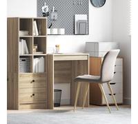 HETFTJN Scrivania per Computer Rovere Sonoma Truciolare 60x50x76 cm Scrivania Piccola Salvaspazio per Ufficio Casa Studio