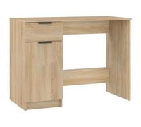 HETFTJN Scrivania Sonoma Rovere 100 x 50 x 75 cm, scrivania per computer con cassetto, design moderno, in legno robusto per casa, ufficio, soggiorno, gioco, PC, tavolo piccolo