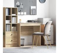 HETFTJN Scrivania Ufficio Piccola con Cassetto Integrato Salvaspazio 80x50x76 cm Legno Ingegnerizzato Finitura Rovere di Sonoma Tanno Design Moderno per Studio Casa Ufficio Domestico