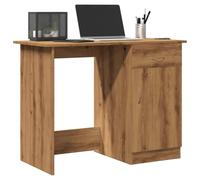 HETFTJN Scrivania Ufficio Rovere Artigianale in Legno Multistrato con Cassetto, Scrivania Piccola Salvaspazio 100x50x76 cm Moderna e Stabile per Studio e Lavoro