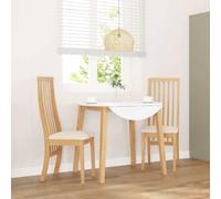 HETFTJN Sedie da Pranzo con Cuscini 2 Pezzi Legno Massello di Hevea Design Ergonomico per Sala da Pranzo Cucina Soggiorno Colore Naturale Dimensioni 41x48.5x101 cm