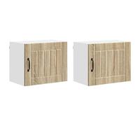 HETFTJN Set 2 Armadietti Pensili Cucina Rovere Sonoma 50x31x40 cm | Mobili sospesi multiuso per cucina e soggiorno con ante apribili e struttura in legno ingegnerizzato ad alta stabilita.