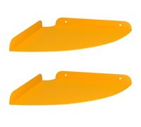 HETFTJN Set 2 Mensole Angolari Sospese in Acciaio Giallo Senape 24x24cm | Design salvaspazio a quarto di cerchio con bordo rialzato per soggiorno, cucina o bagno. Supporta fino a 10 kg per ripiano.