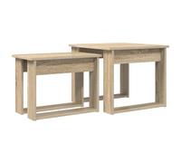 HETFTJN Set 2 Tavolini da Caffè Rovere Sonoma 50x52x42 cm