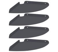 HETFTJN Set 4 Mensole ad Angolo da Parete Acciaio Antracite 24x24cm | Set di 4 mensole angolari sospese in resistente acciaio opaco con bordo rialzato per soggiorno bagno o cucina.